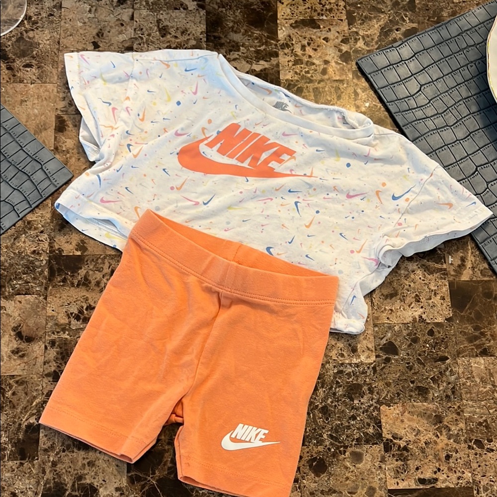 Nike Youth Orange and White Set